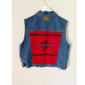 Pendleton Vintage felt Patch Jean Vest